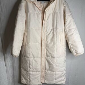 Nike Therma-FIT Long Puffer Coat Baby Pink Hooded Small NWOT